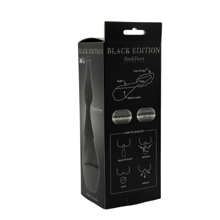 Kinky Douche Back Door Black Edition - анальный душ с наконечником в виде плага